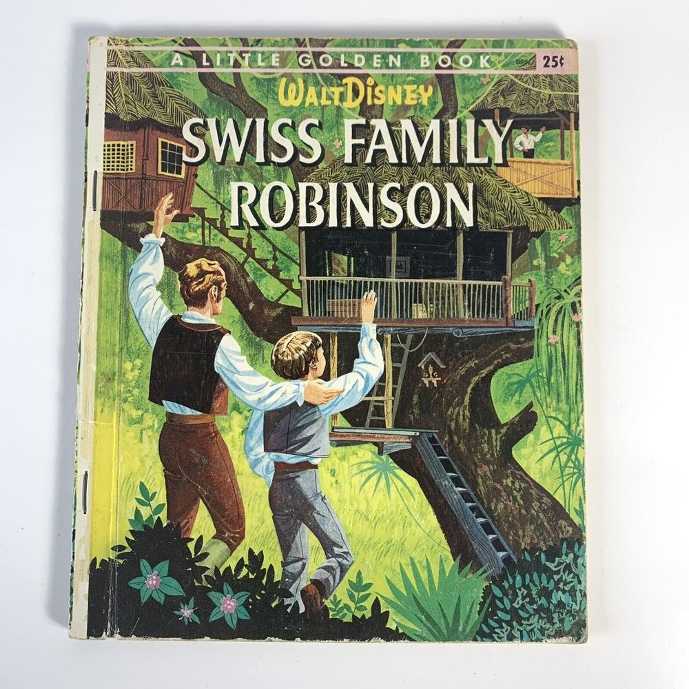 Swiss Family Robinson Little Golden Book First Edition A Disney Vintage 1961